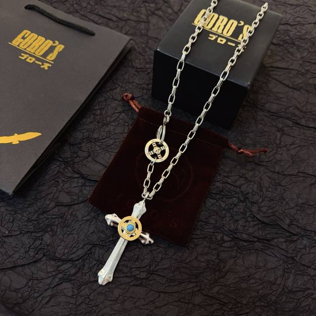新品上架 Goro’S高桥吾郎松石十字架项链，顶级版本，认准独家拍摄，主攻高端市场 ，快手 Ins 小红书热门款，绝对区别普通版本！图片产品细节与Zp一致！原版