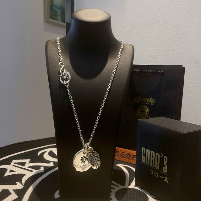 新品上架 Goro’S高桥吾郎银饼骷髅头羽毛吊坠，高桥经典项链，顶级版本，认准独家拍摄，主攻高端市场 ，快手 Ins 小红书热门款，绝对区别普通版本！图片产品细