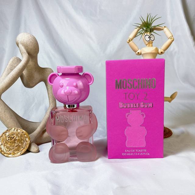 原单品质 默斯奇诺 泡泡粉熊女士香水 Ml Moschino Toy 2 Bubble Gum, 香调：果香花香调 前调：果脯 苦橙 柠檬 中调：泡泡糖 玫瑰