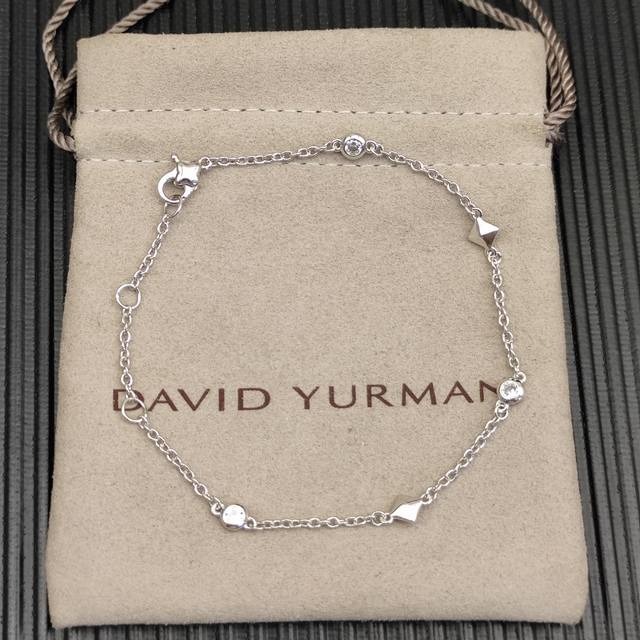 Davidyurman 银色小巧现代镶钻手链17Cm+2Cm+2Cm=21Cm 编号Dysl-063