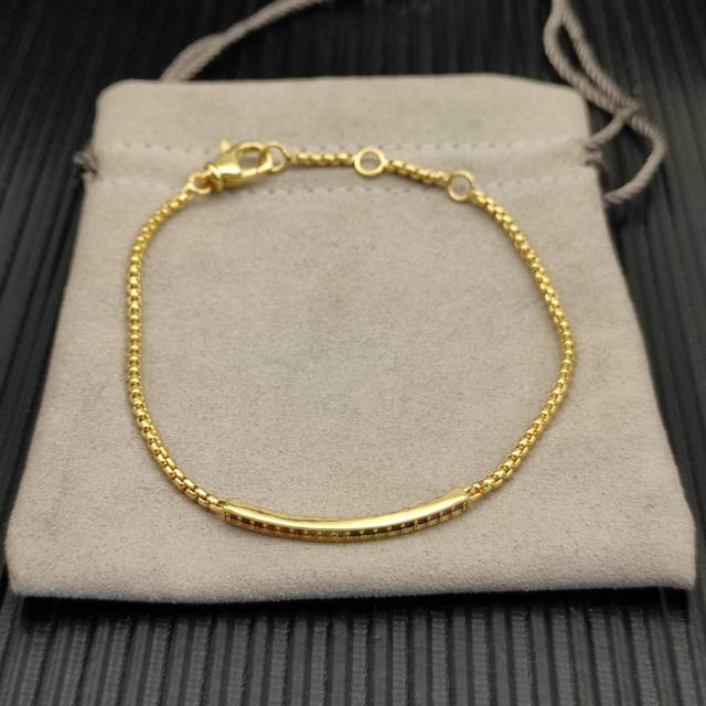 Davidyurman1.7Mm小巧铺面酒吧彩钻手链18.5Cm+1.5Cm+1.5Cm=21.5Cm 编号Dysl-061