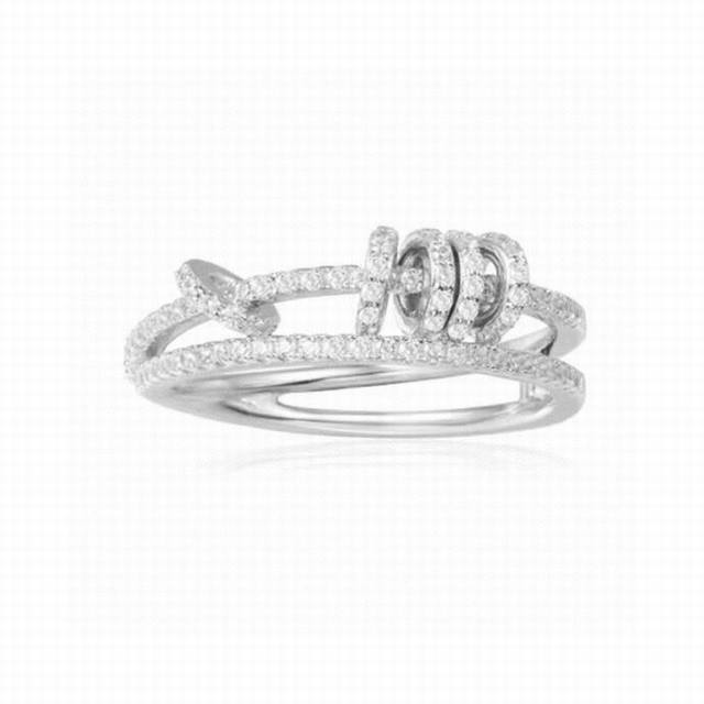 A批M Monaco 圈圈戒指女食指环时尚个性简约情侣戒指尾戒A批M旗舰店官网 精选德国进口电镀厚金 码数678号。