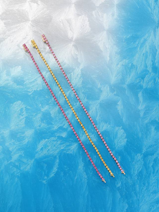 250492 我们出品 量大咨询客Fu 彩宝系列-粉钻钻石手链 白色带来清透的气息，夏日活力高级感拉满，通体925纯银行业标杆工艺独家行业标杆新技术电镀优金电镀