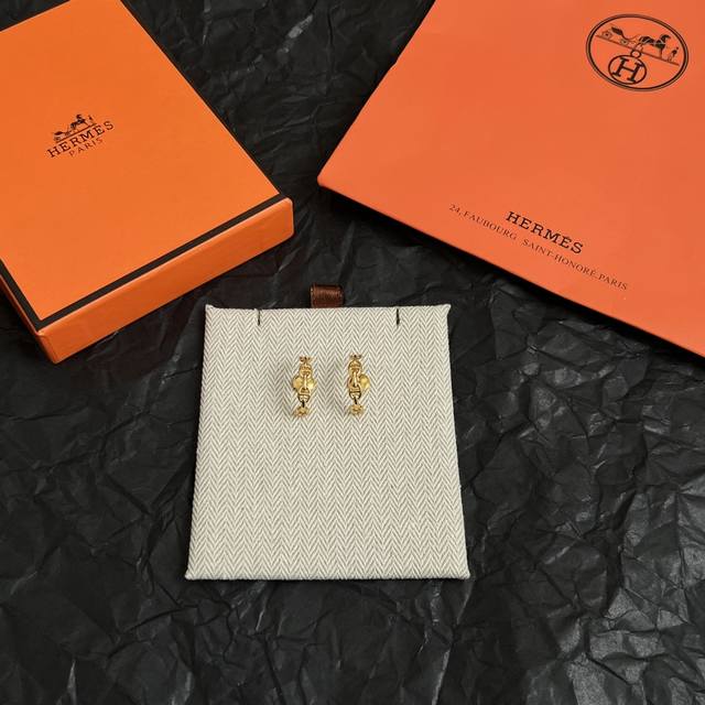 HermèS 爱马仕 耳钉 风靡整个Ins圈网红猪鼻子系列，做工精致 璀璨奢华 高级感立现 很大气不失时尚感