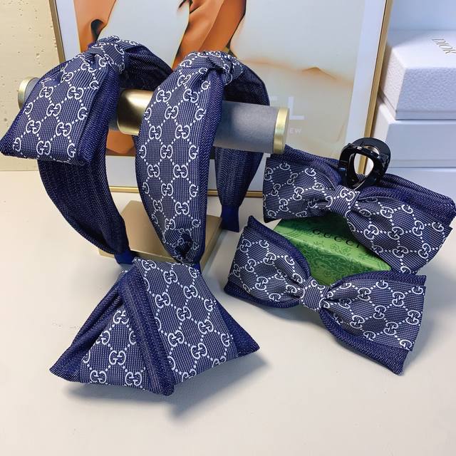 Gucci古驰 Gucci发箍 牛仔轻奢风发箍气质百搭小仙女必入单品名媛风十足～宝藏款 闭眼入推荐款 单个