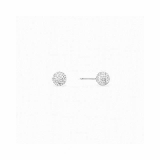 A批M Monaco 单球迪斯科球耳钉！简约时尚尽显个性时髦风光，迪斯科球设计造型呈现节日氛围，大气银白色，闪亮有光泽，典雅而不失大气。