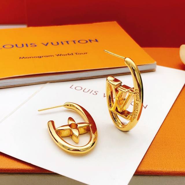 编号Led0397小号 Lv*最新款椭圆形光面耳勾 一致Zp黄铜材质