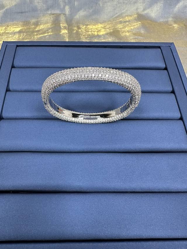 杨紫同款]A批M加厚密镶手镯方形素圈手镯情侣。