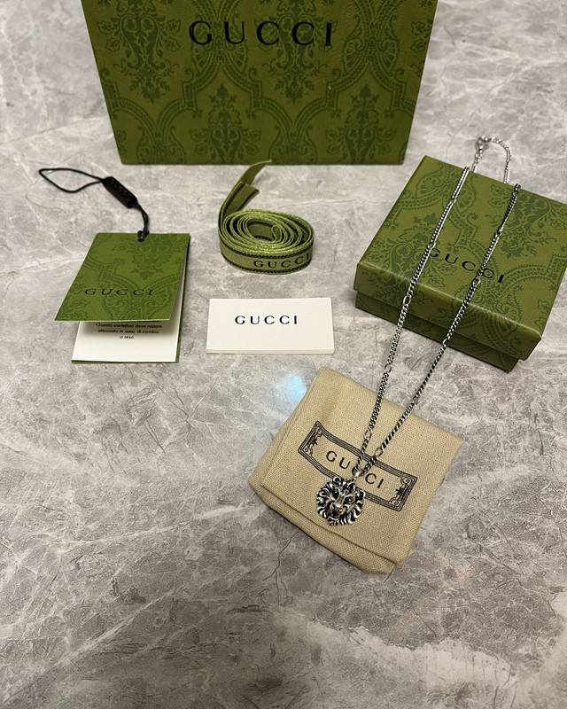 Anger Forest系列 狮子头项链 925纯银复古做旧工艺 非常的细节，不怕对比！