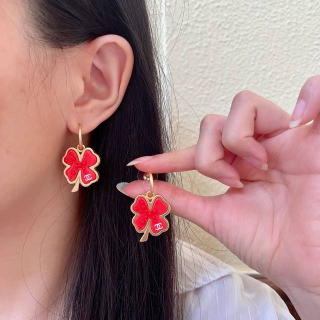 香奈儿山茶花双C耳环