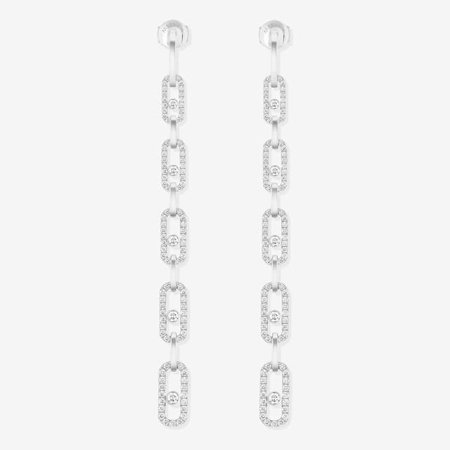 Messika梅西卡耳环流苏耳环 -单钻滑动 流苏耳钉 法国巴黎一颗钻移动 高端亚金镶嵌 专柜原版字印，绝非市场普通激光激字，无论字印大小、深度都跟专柜一致 可