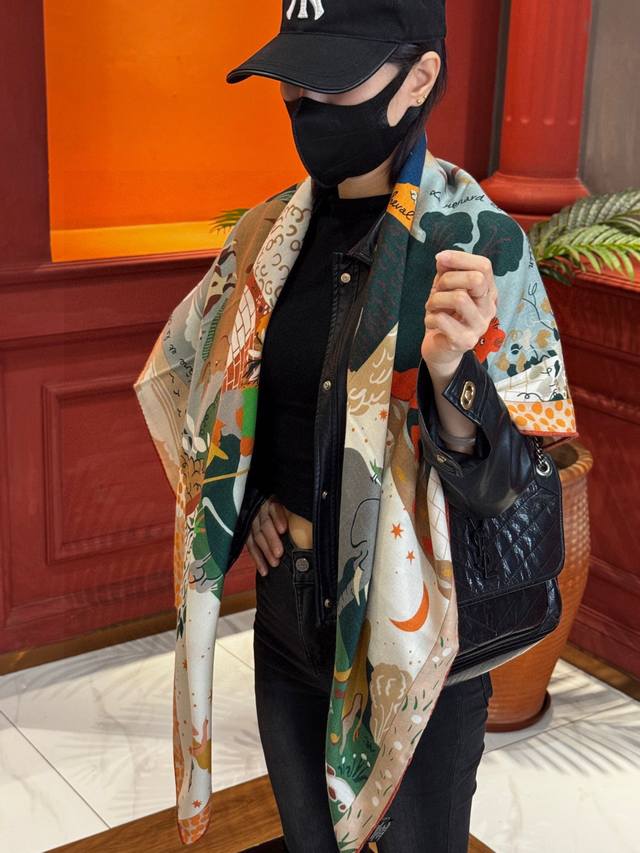 新款现货140丝绒方巾双面同色 专柜同步Hermes爱马仕 抢Vip推荐 下手一定要快 高端 大爱 纯羊绒 婴儿触感舒服到飞女人尤物 货极少 四季都可以用真心美