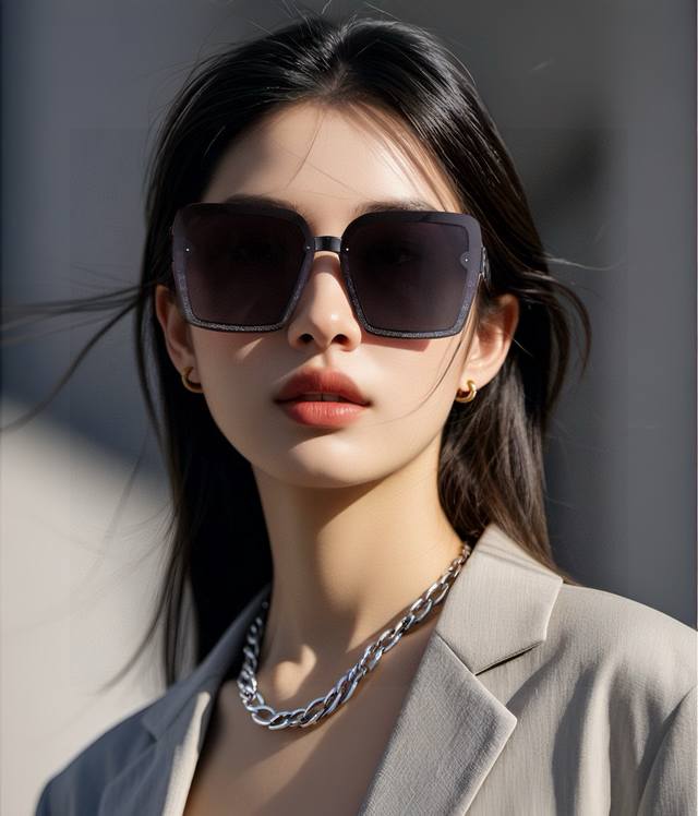 Dior-迪奥 2025开春新款 潮流爆款 时尚方框偏光太阳镜 高品质 佩戴舒适 网红潮款墨镜 型号：Cd6612