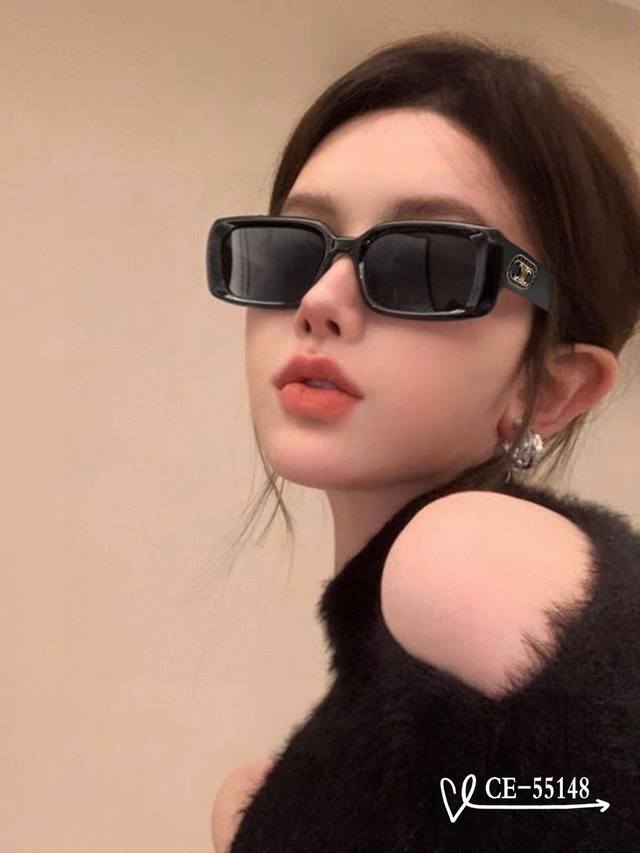 法国塞林-Celine . 宝丽来树脂偏光镜片 . Tr90镜架轻便佩戴舒适 . Size 58-17-142， . 款太阳镜减轻强光负担，遮挡有害光线防辐射，