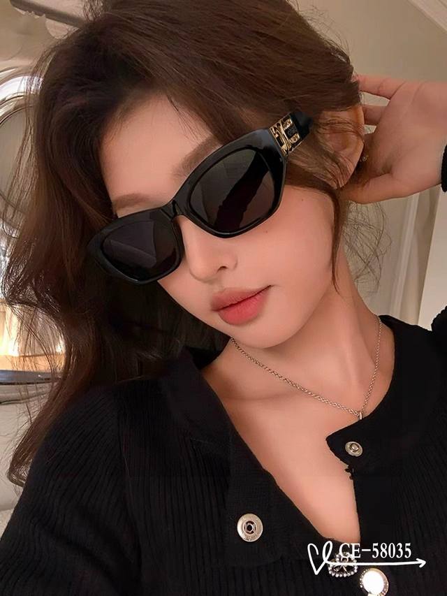 法国塞林-Celine . 宝丽来树脂偏光镜片 . Tr90镜架轻便佩戴舒适 . Size 58-17-142， . 款太阳镜减轻强光负担，遮挡有害光线防辐射，