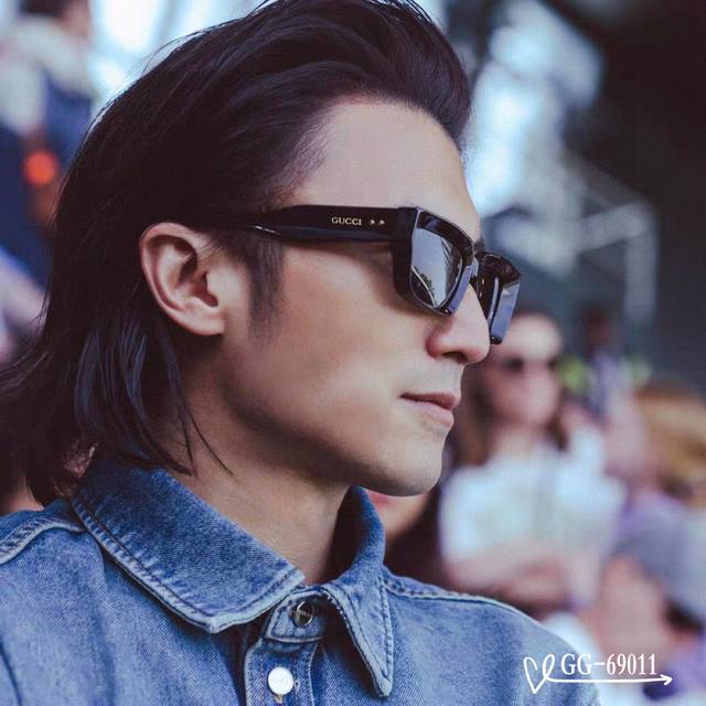 意大利古奇-Gucci . 宝丽来树脂高清镜片 . Tr镜架-轻便佩戴舒适 . Size：57-16-148， . 新款Gg家太阳镜减轻强光负担，遮挡有害光线防