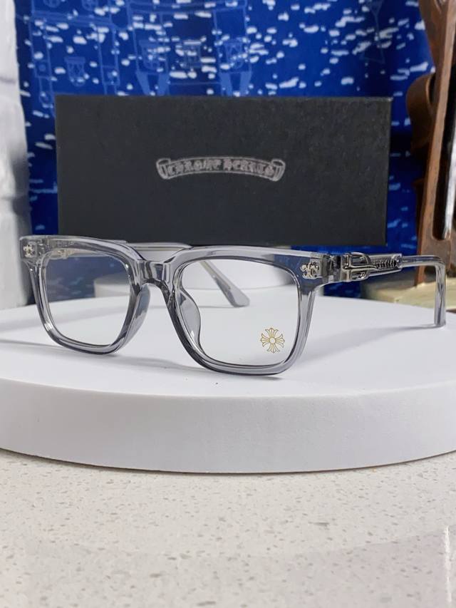 高品质Chrome Hearts克罗心 2025新款素颜神器眼镜框男士日系复古超轻变色防蓝光近视眼镜女潮个性