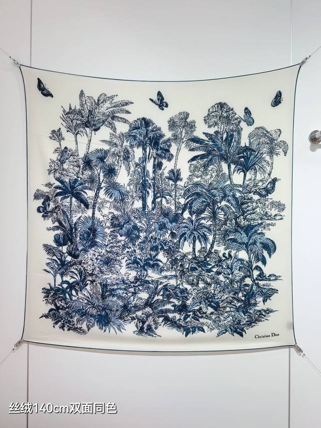 Rdo2536 双面同色 140X140Cm 70%羊绒30%真丝 迪奥