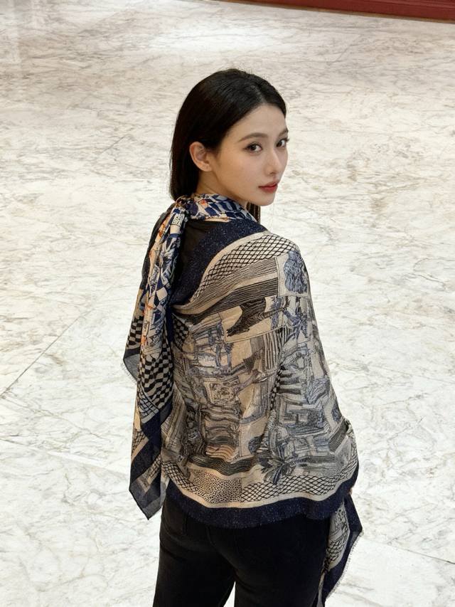 会发光发亮的围巾 爱马仕 专柜同步 买了都说好看羊绒印花推荐顶级工艺超值爱马仕专柜爆款羊绒方巾立体呈现图案纹路实物档次极高特殊工艺高端研发惊艳问世特殊尖端工艺处