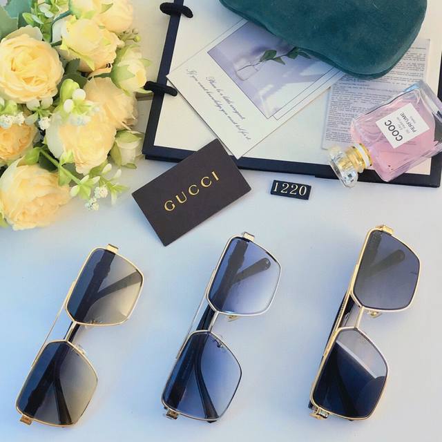 Gucc* 新款男士驾驶太阳镜 欧美大框休闲墨镜 跨境防紫外线太阳眼镜