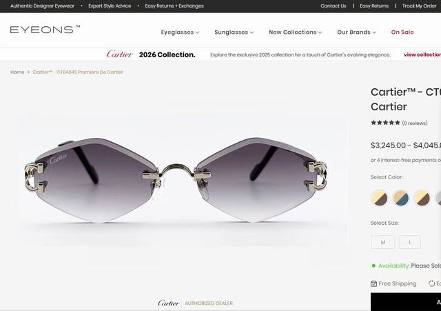 Cartie*Model：Ct0769Ssize: 142钛~~太阳镜 ，变色片