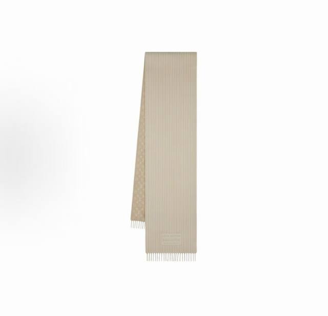 Louis Vuitton 流苏饰边 绵羊毛 绒线围巾 男女同款情侣款 35X240 95%纯羊毛 5%山羊毛