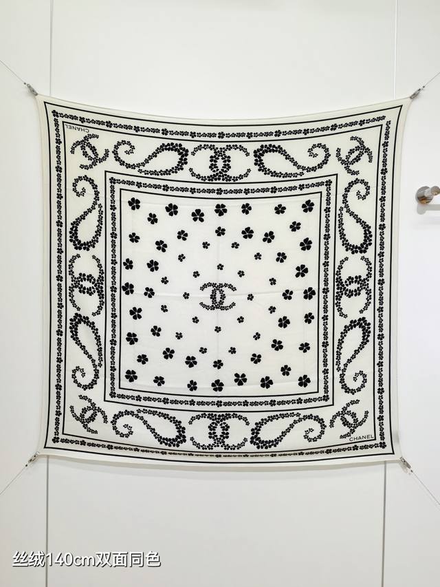 Rcc2592 双面同色 140X140Cm 70%羊绒30%真丝 香奈儿