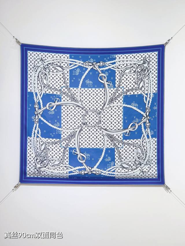 Slv2527 18姆米双面 90X90Cm斜纹真丝 Lv