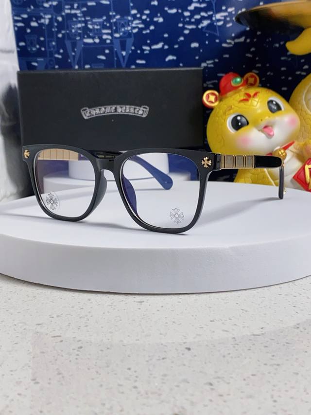 Chrome Hearts克罗心 2025新款复古文艺近视眼镜框女平光镜架可配度数个性大框遮脸