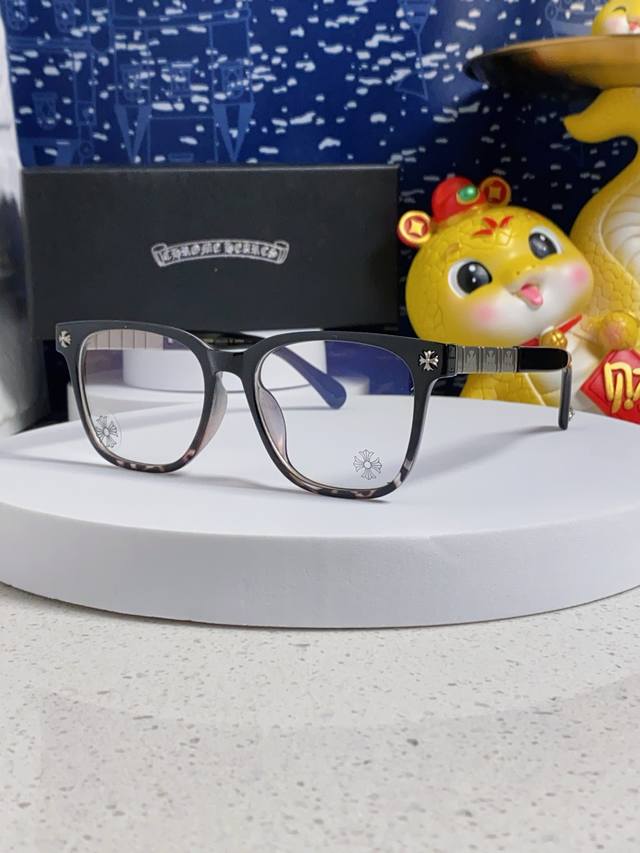 Chrome Hearts克罗心 2025新款复古文艺近视眼镜框女平光镜架可配度数个性大框遮脸