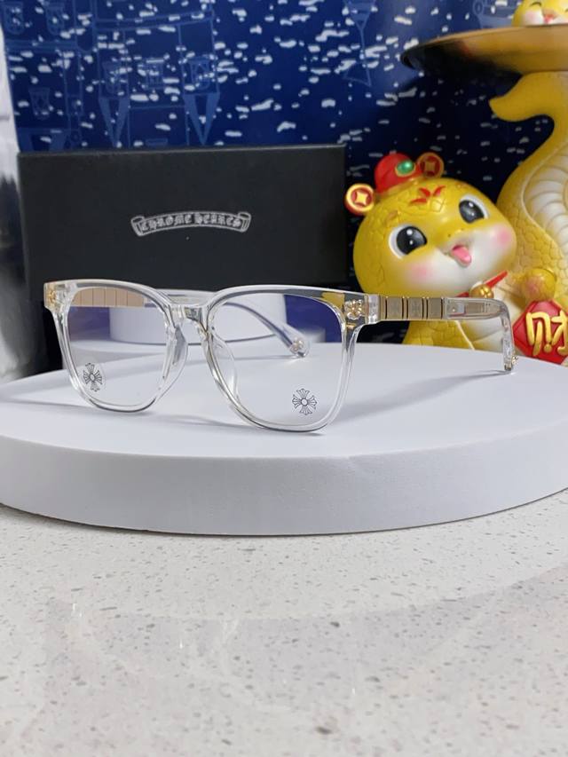 Chrome Hearts克罗心 2025新款复古文艺近视眼镜框女平光镜架可配度数个性大框遮脸