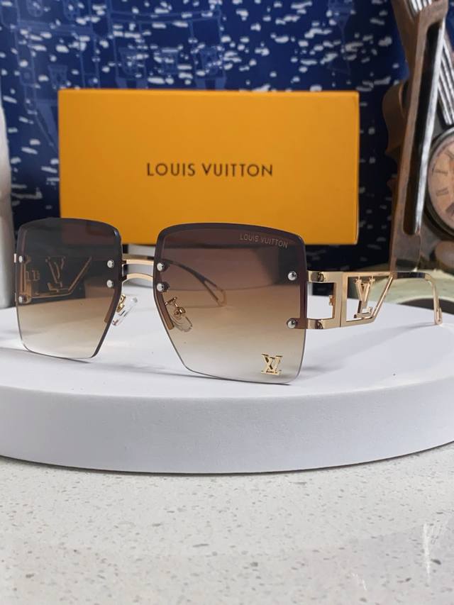 Louis Vuitton路易威登 2025Lv新款 欧美跨境个性大框太阳镜时尚男女大框 高端防紫外线
