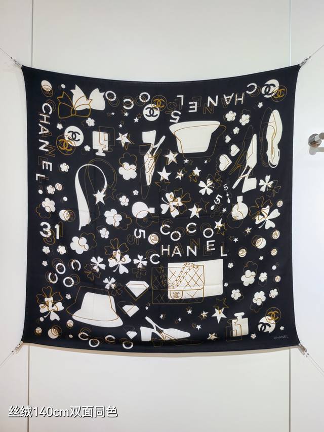 Rcc2548 双面同色 140X140Cm 70%羊绒30%真丝 香奈儿