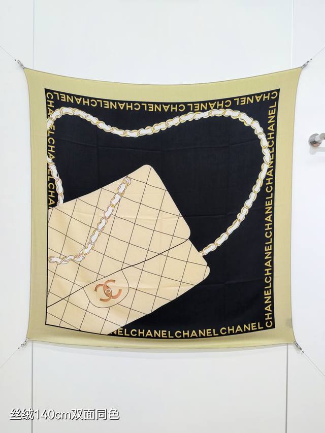 Rcc2587 双面同色 140X140Cm 70%羊绒30%真丝 香奈儿