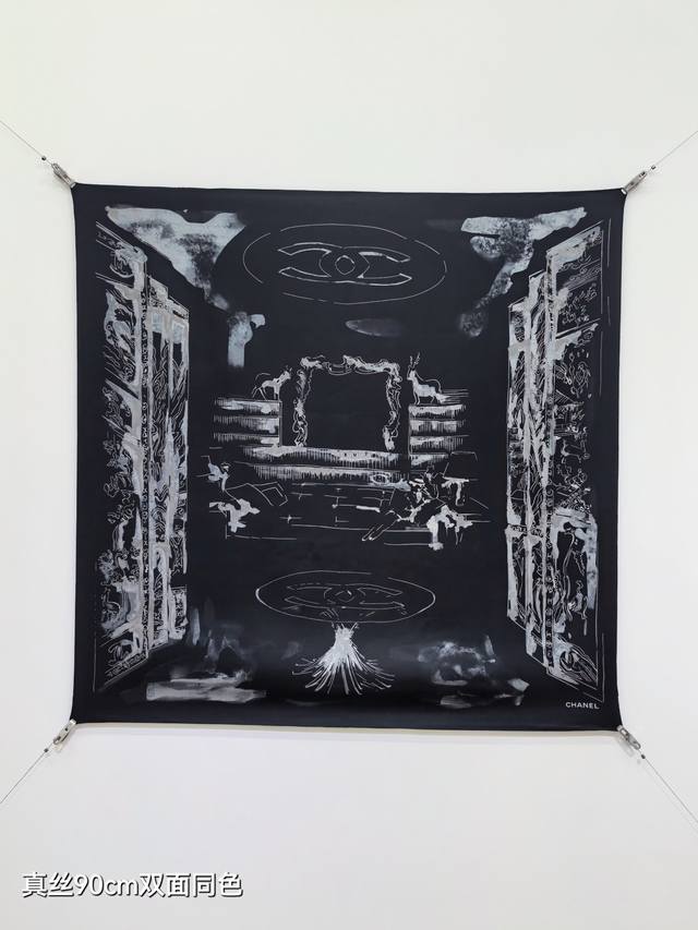 Scc2574 18姆米双面 90X90Cm斜纹真丝 香奈儿