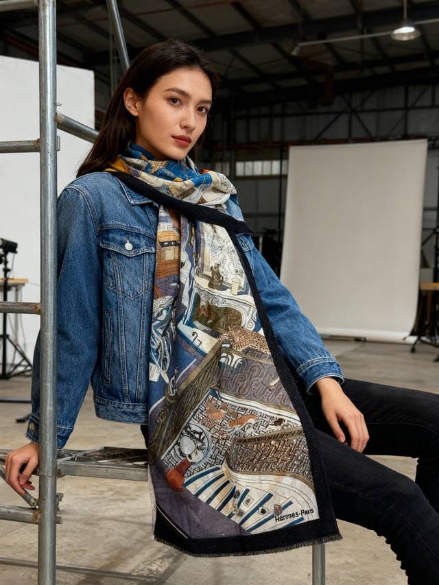 会发光发亮的围巾 爱马仕 专柜同步 买了都说好看羊绒印花推荐顶级工艺超值爱马仕专柜爆款羊绒方巾立体呈现图案纹路实物档次极高特殊工艺高端研发惊艳问世特殊尖端工艺处