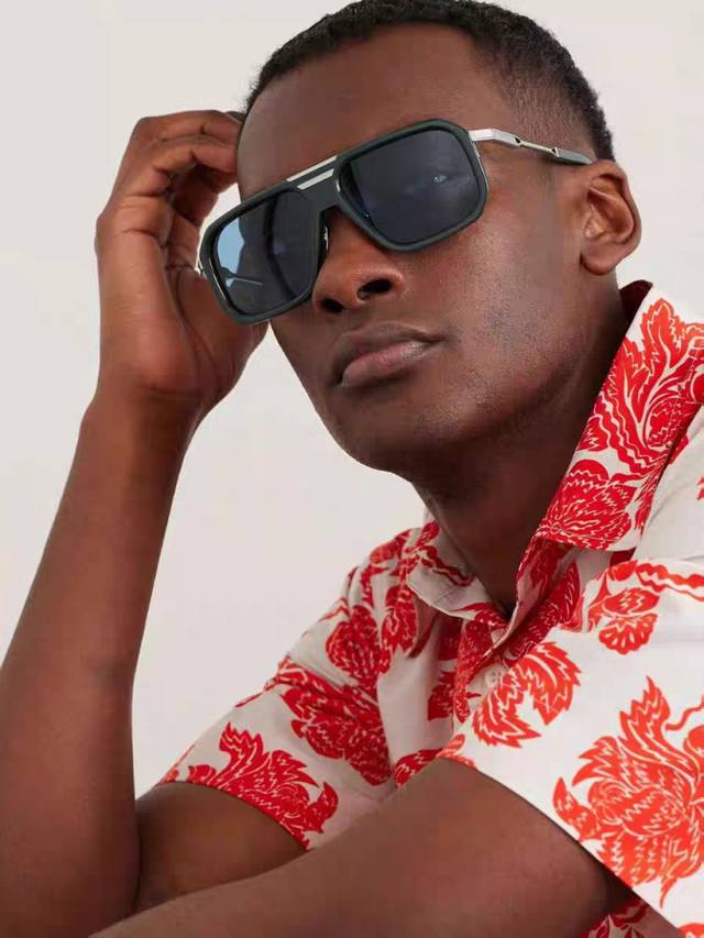 Gucci古奇 2025新款限量版金属飞行员太阳镜男女通用防紫外线墨镜