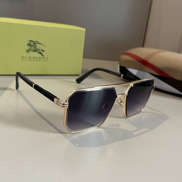 Burberry巴宝莉 新款连体驶驾镜墨镜出行必众备多明星同款 太阳镜 男女太士阳镜飞行