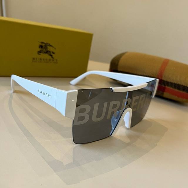 巴宝莉Burberry字母印花太阳眼镜4291 巴宝莉嘻哈墨镜护目镜Be4291一片式墨镜男女款太阳眼镜 #酷炫墨镜#Burberry 博柏利尺寸:99-0-1