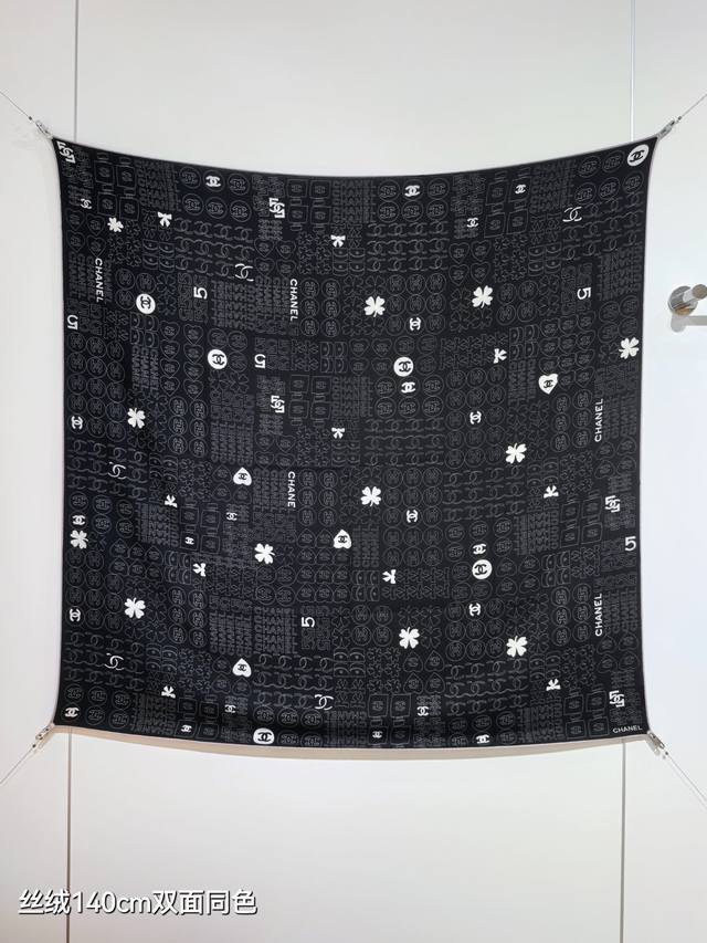 Rcc2565 双面同色 140X140Cm 70%羊绒30%真丝 香奈儿