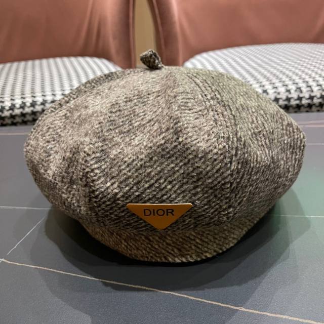 Dior迪奥美式小众设计品牌百搭画家帽贝雷帽子女春秋时尚潮