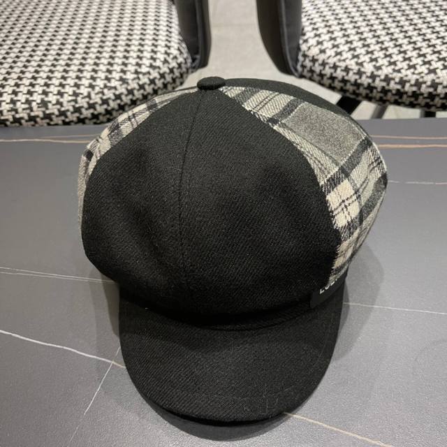 罗意威 Loewe八角贝雷帽女 新款秋冬韩系报童帽显脸小鸭舌画家帽子