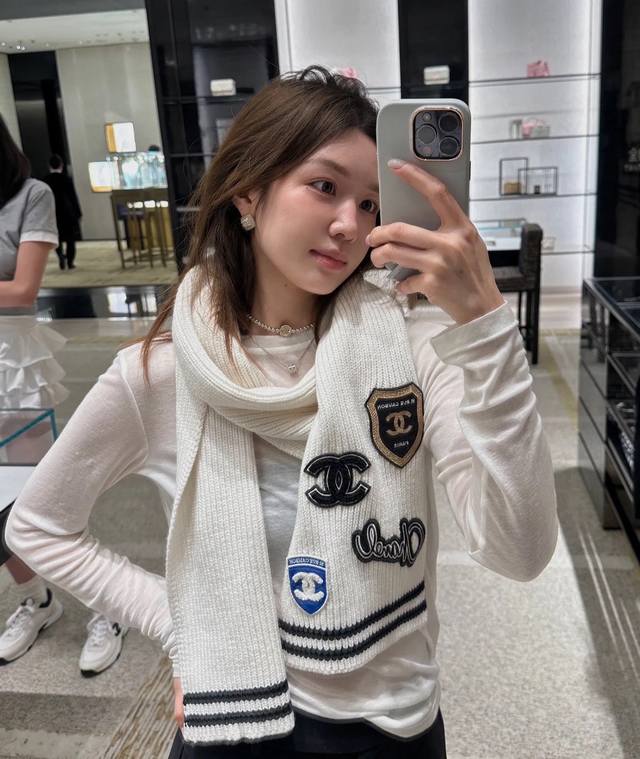Chanel 香奈儿针织围巾，高端定制