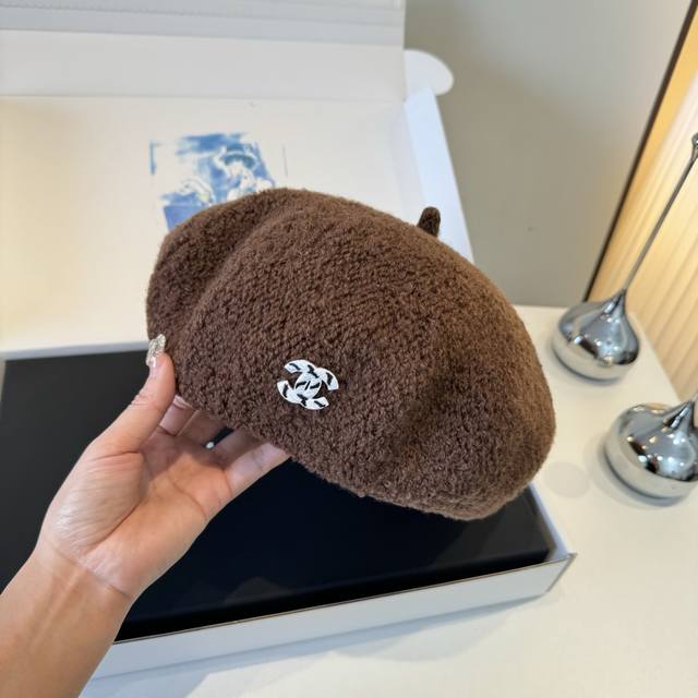 Chanel香奈儿新款羊绒贝雷帽，头围57Cm