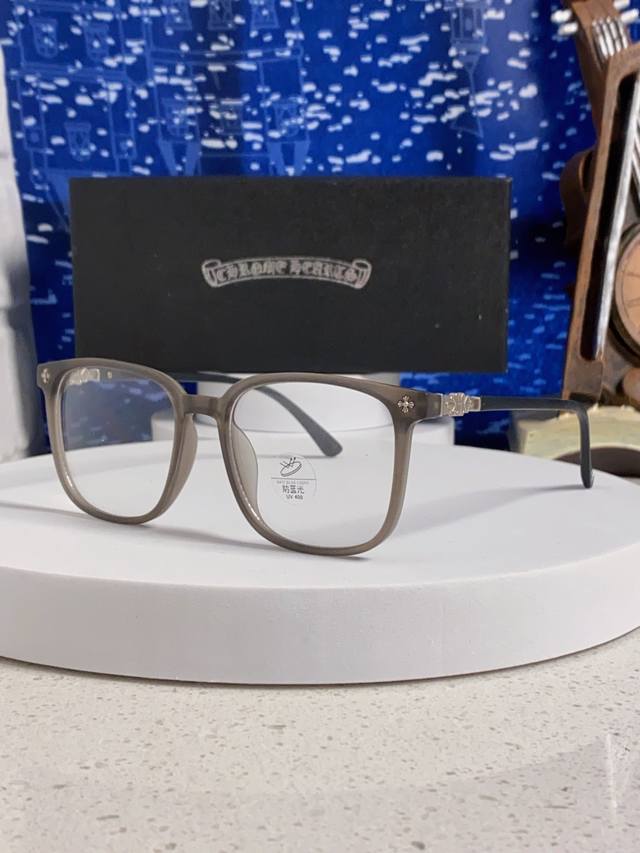 Chrome Hearts 克罗心 2025韩版黑框防蓝光眼镜男女个性可配近视度数素颜平光眼镜架星星装饰