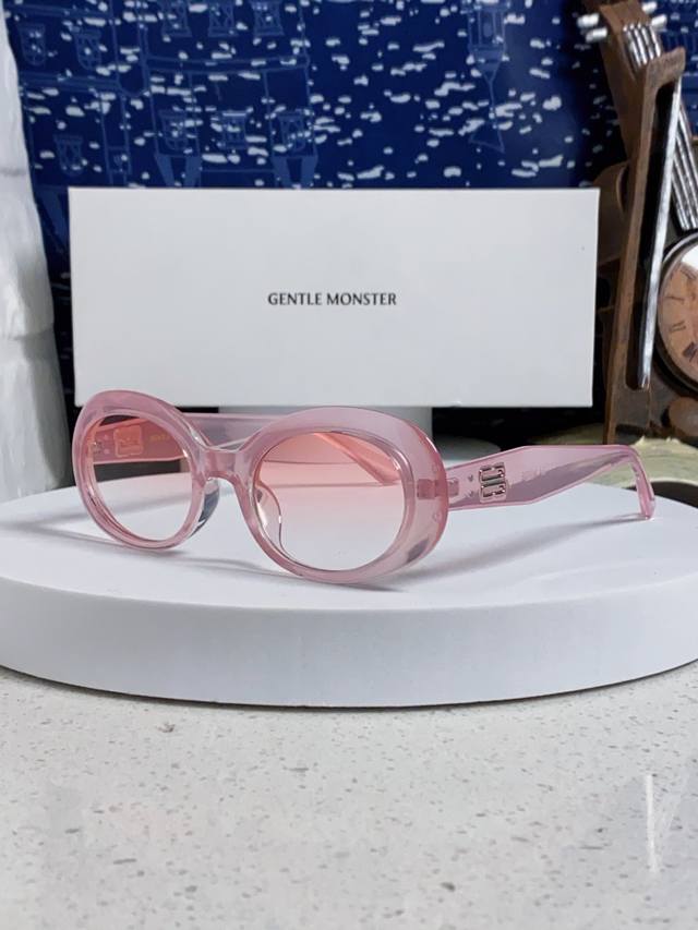 Gentle Moster Gm 2025新款复古圆形墨镜男女韩版太阳镜防紫外线时尚百搭拍照出片 型号：La Mode