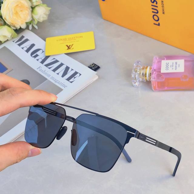 Louis Vuitto*新款高清尼龙偏光太阳镜男韩潮男款方形墨镜超轻驾驶遮阳眼镜