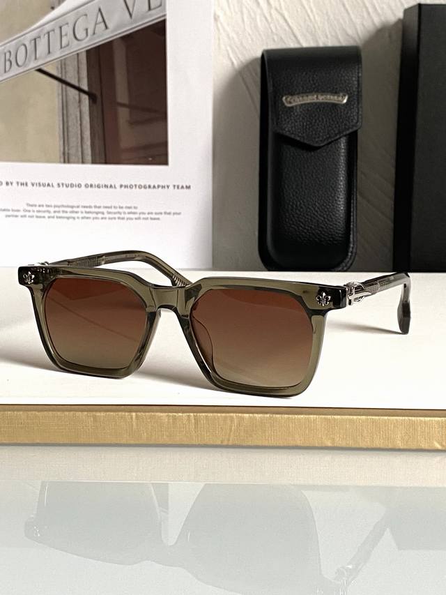 偏光墨镜Chrome Heart 顶级板材手工打磨抛光而成 立体配饰Logo彰显品质 Ch8266 Size:53-19-150