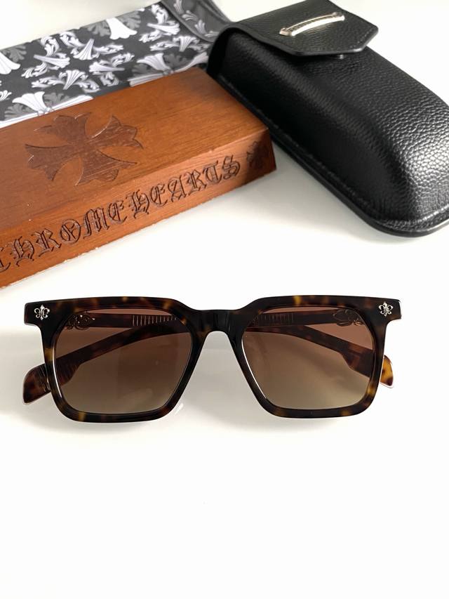 偏光墨镜Chrome Heart 顶级板材手工打磨抛光而成 立体配饰Logo彰显品质 Ch8266 Size:53-19-150