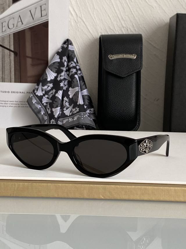 墨镜新品抢先看！Chrome Heart 一眼心动 配色绝绝子 高级有质感！ Ch8295 Size:54-20-143